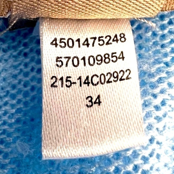 Chicos Light Blue Pointell Knit Open Front Cardigan Sweater Lightweight 2/Large - Picture 10 of 11